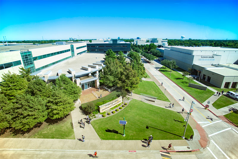 Aerial photo of the Engineering and Computer Science South building