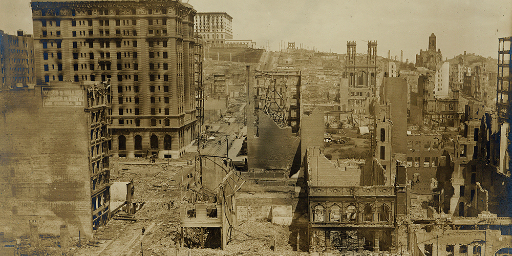 Photo of San Francisco after the earthquake