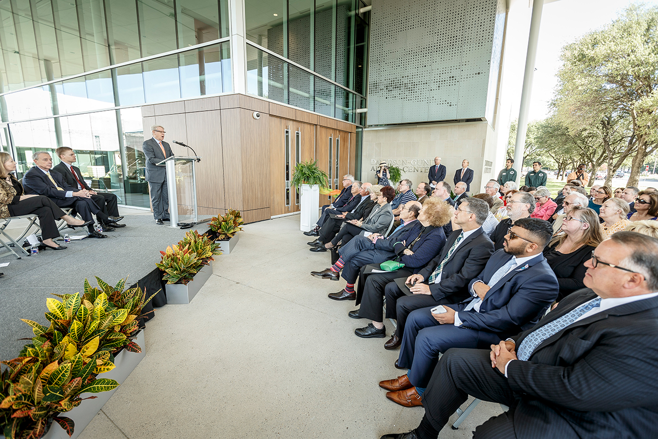 The center’s ribbon-cutting ceremony included remarks by University and UT System officials including Dr. David Daniel, UT System deputy chancellor and former president of the University.