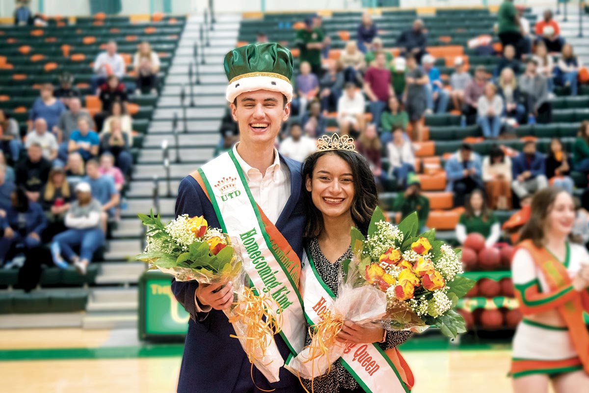 Andrew Blodgett and April Boyd as Homecoming King and Queen