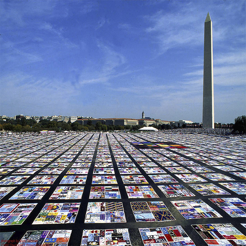 The AIDS Memorial Quilt project on the Washington Mall