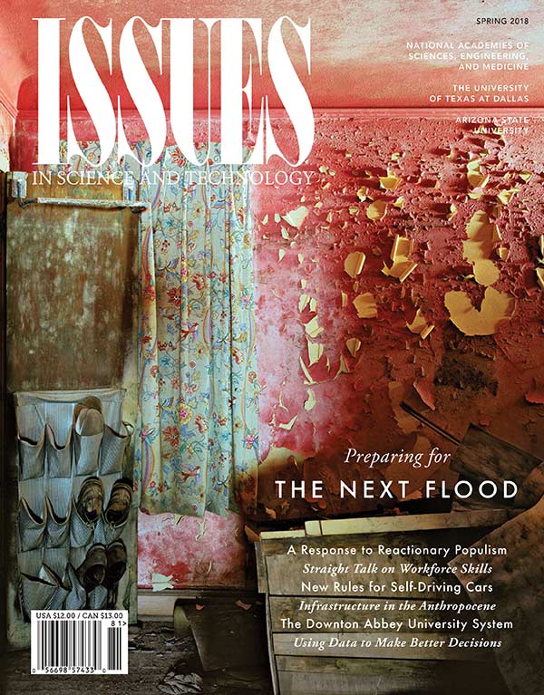 cover of issue showing flood-damaged bedroom