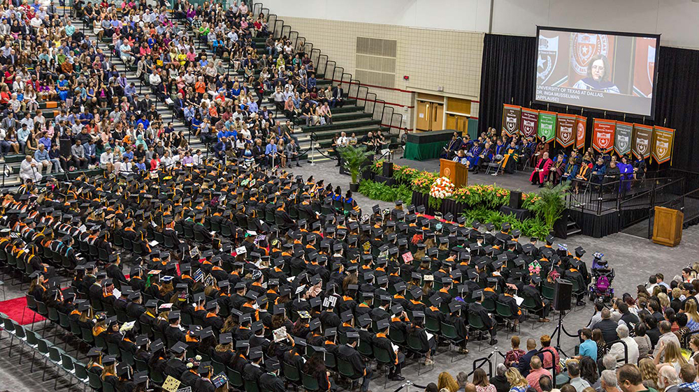 Graduates in their seats at a previous commencement ceremony
