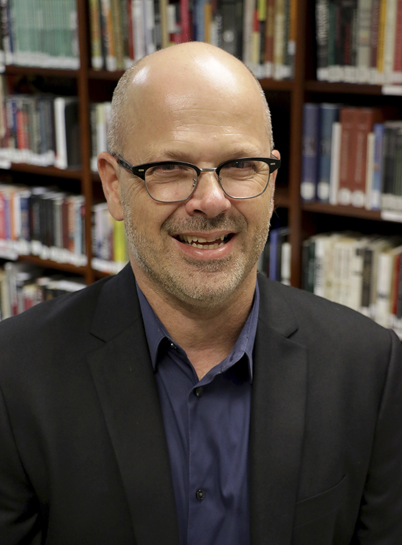 Nils Roemer - portrait in the Ackerman Center library