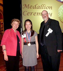 Award-winning professor Ken Balkus and student Amy Chyao