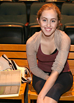 Claire Bruce, a junior who is double majoring in neuroscience and art and performance.