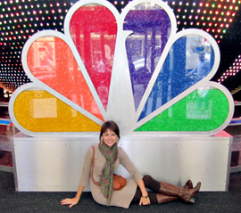 Nicole Buckreis in front of NBC.