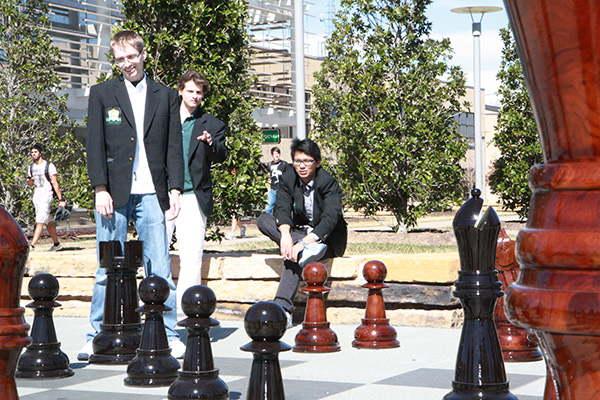UT Dallas Chess Team on the plaza