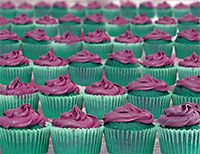 Rows of cupcakes