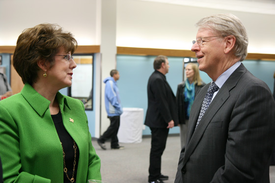 Colleen Dutton and President David E. Daniel
