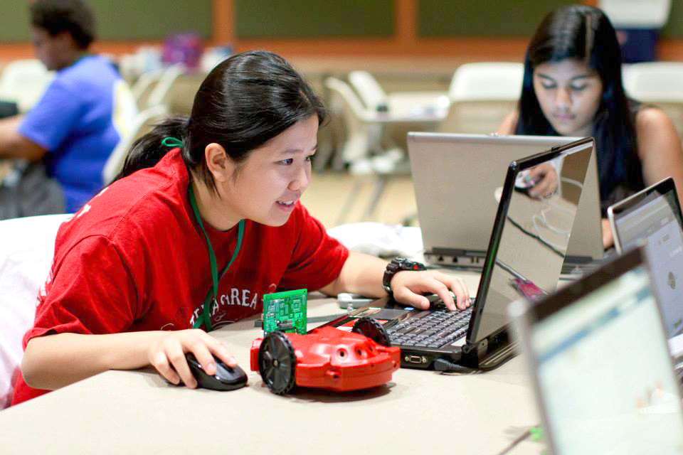 A programming class for younger students at UT Dallas.