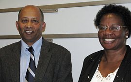 Habte Woldu and Ambassador Siwela