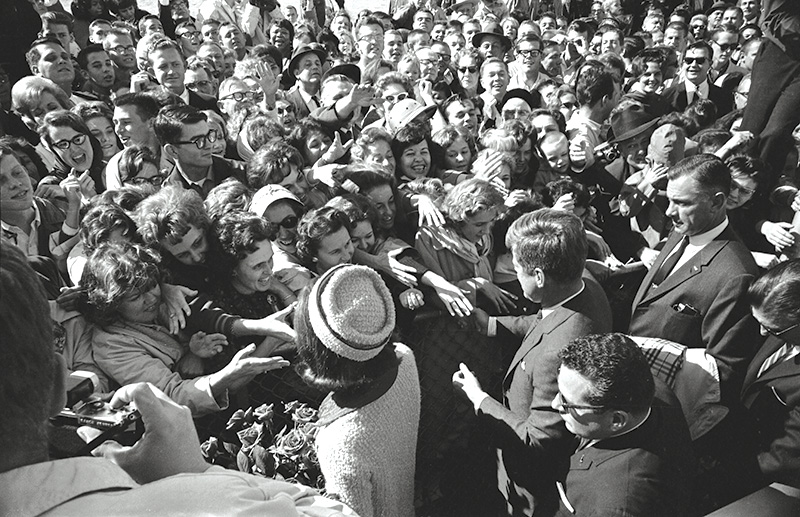 Crowd and John F. Kennedy