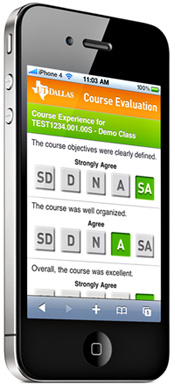 Online Evaluations on Mobile Device