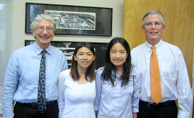  From left to right: Dean Moore of BBS, Lucy Liu, Wendy Lee and Dr. Campbell of Callier