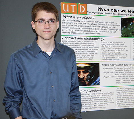 Brenden Palmer came in 3rd in the undergraduate research poster contest.