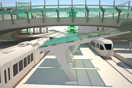 Rendering of the new DART train system at UT Dallas