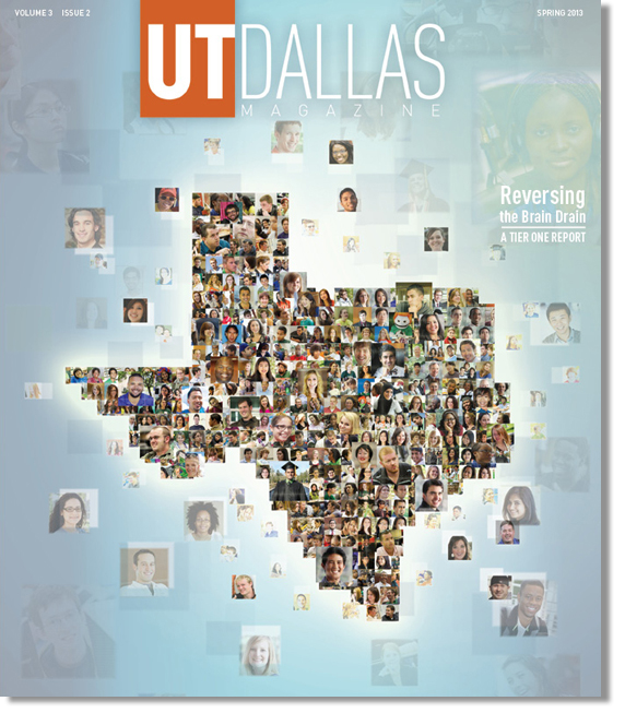 UT Dallas Magazine Spring 2013 cover