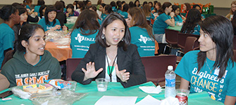 Fern Yoon from Texas Instruments at Introduce a Girl to Engineering at UT Dallas
