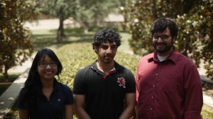 Student researchers Christine, Omar and Clint are Society of Physics Students members.