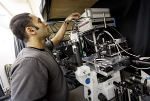 Graduate students conduct research in a wide variety of physics labs at UT Dallas.