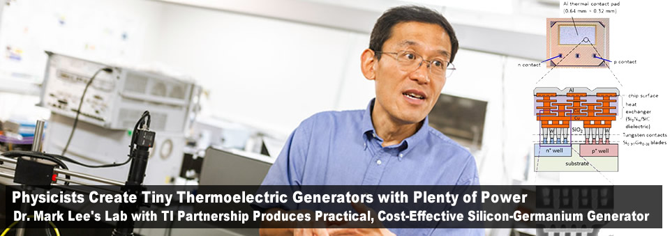 Dr. Lee's Lab with TI Create Thermoelectric Generators