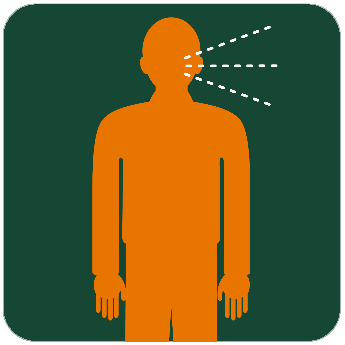 Illustration of a person coughing.